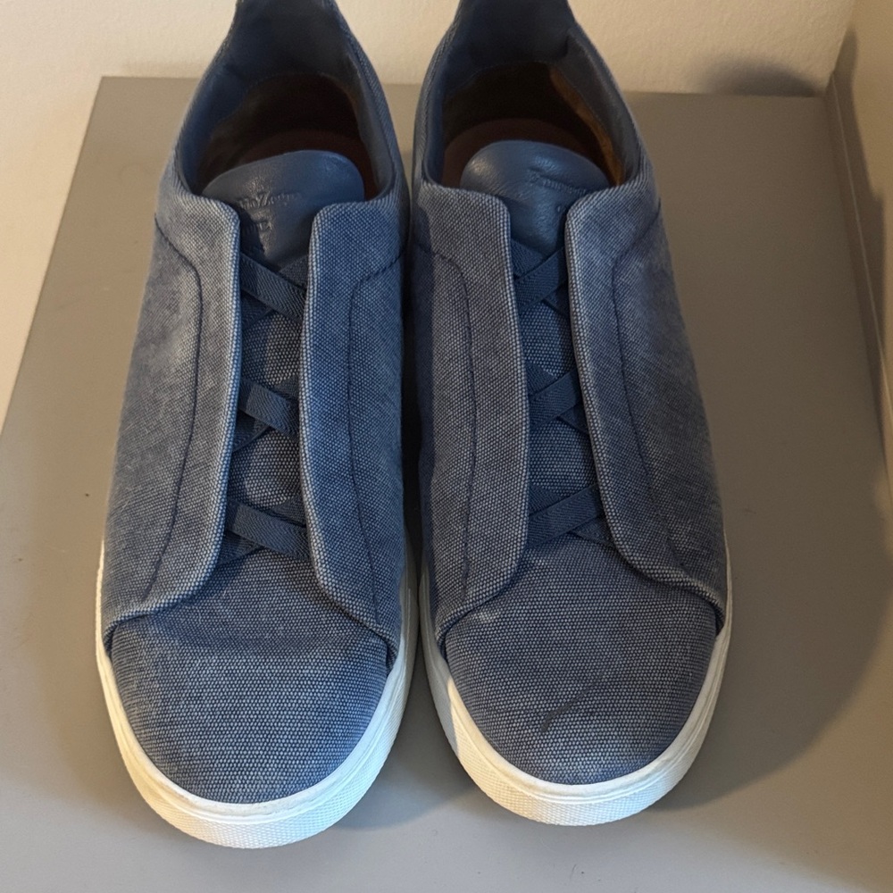Zegna Triple Stitch cotton-canvas trainers